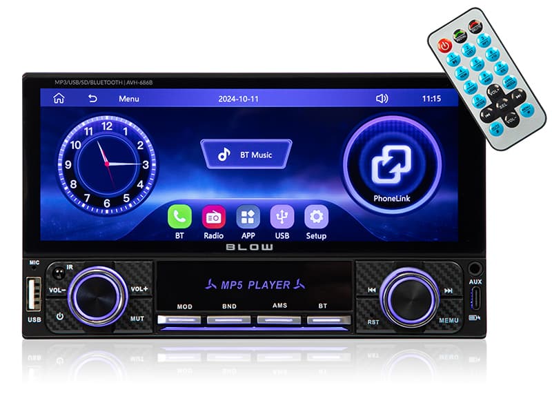 Avtoradio Blow AVH-686B RDS, MP3/USB/micro SD/Bluetooth