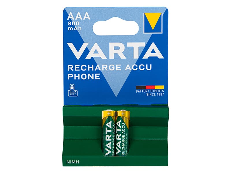 Polnilna baterija VARTA Phone R3 Ni-MH AAA 800mAh (2 kosa)