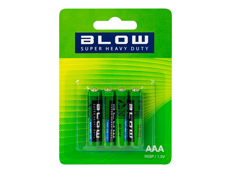 Blow Super Heavy Duty AAA baterije (R03P), blister 4 kos.