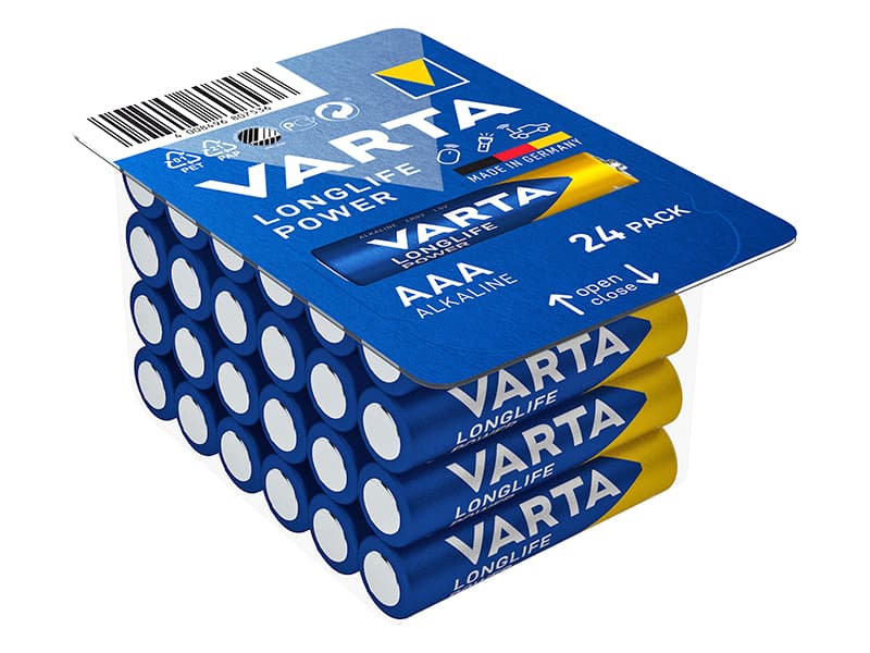 Alkalne baterije Varta Longlife Power AAA LR3, 24 kos