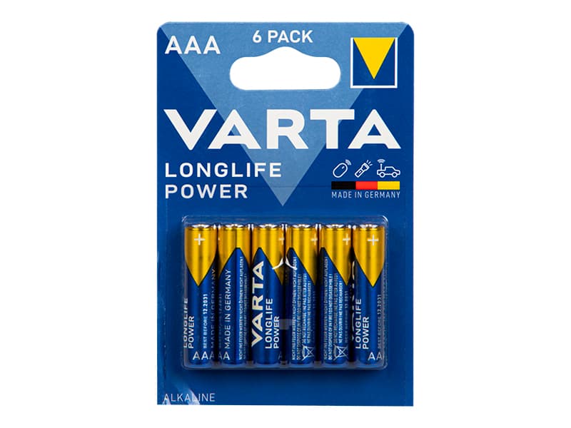 Alkalne baterije Varta Longlife Power AA LR6, 6 kos