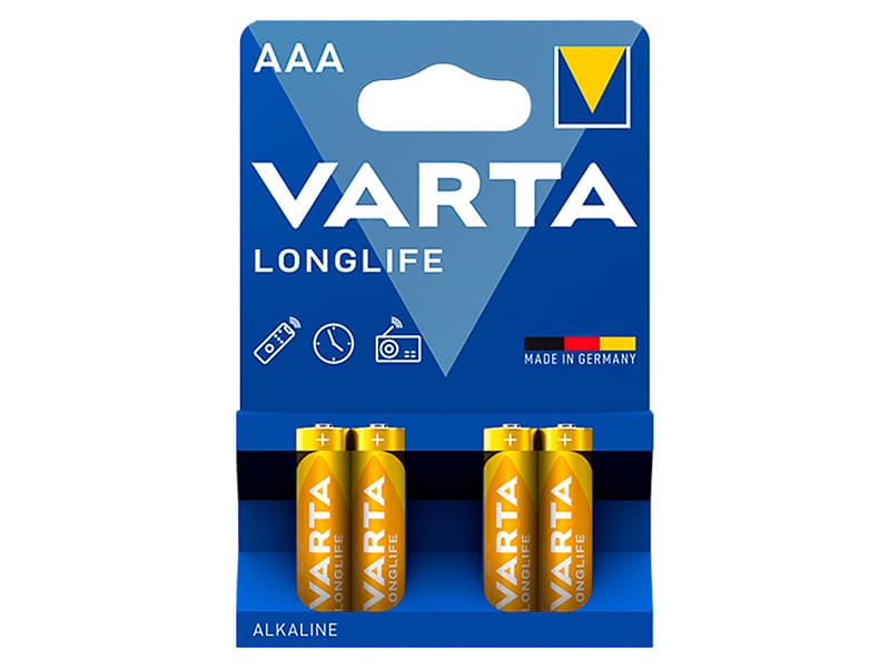 Alkalne baterije Varta Longlife AA LR6, 4 kos