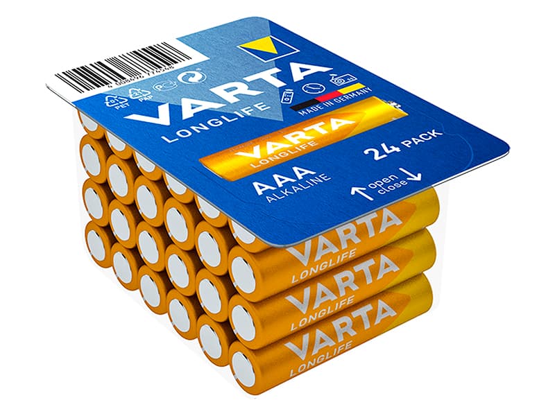 Varta Longlife AAA LR03 alkalne baterije, 1.5V, 24 kos