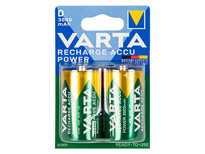 Baterija Varta Recharge Accu Power R20 Ni-MH D 3000mAh, 2 kosa