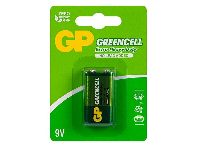 Baterija GP Greencell 6F22 9V (1 kos)
