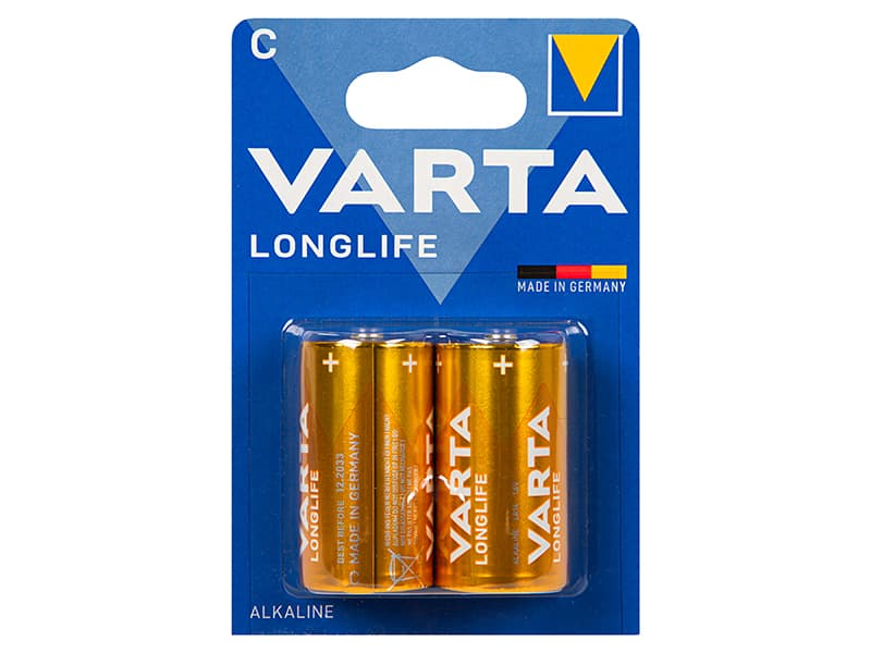 Baterije Varta Longlife C LR14, 1.5V, alkalne, 2 kosov