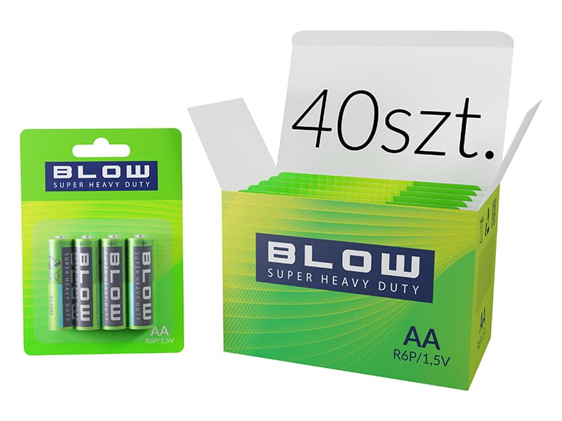 Baterije Blow AA Super Heavy Duty R6, 1.5V, blister 4 kosi (40 kos)