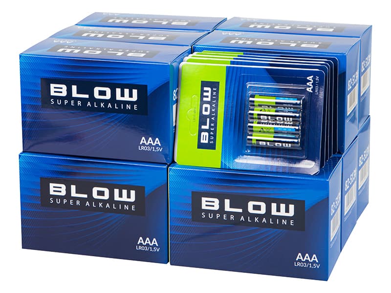 Baterije Blow Super Alkaline AAA LR3, 480 kos (40 blistrov po 12 kom)