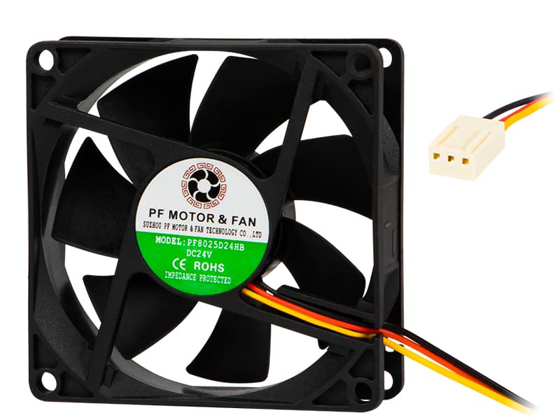 Ventilator Blow 80x25mm 24V DC, kroglični ležaj