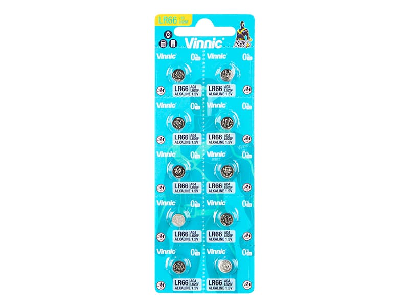 Blow 8738# Gumbaste baterije AG 4 L626 LR66, 10 kos