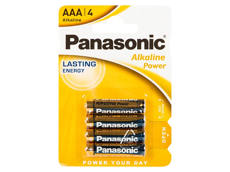 Panasonic alkalne AAA baterije (LR03), 1.5V, blister 12 kos.