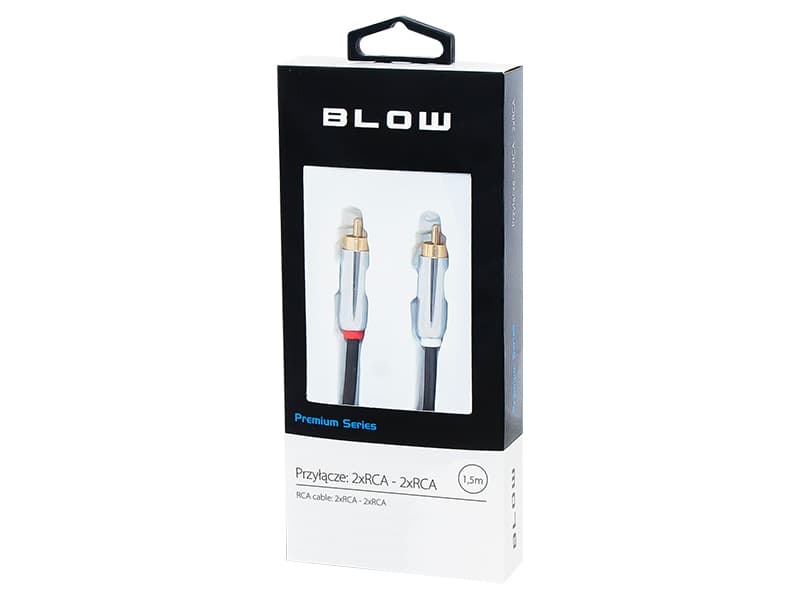 Blow 2x RCA kabel (vtič-vtič) 1.5m, kovinski