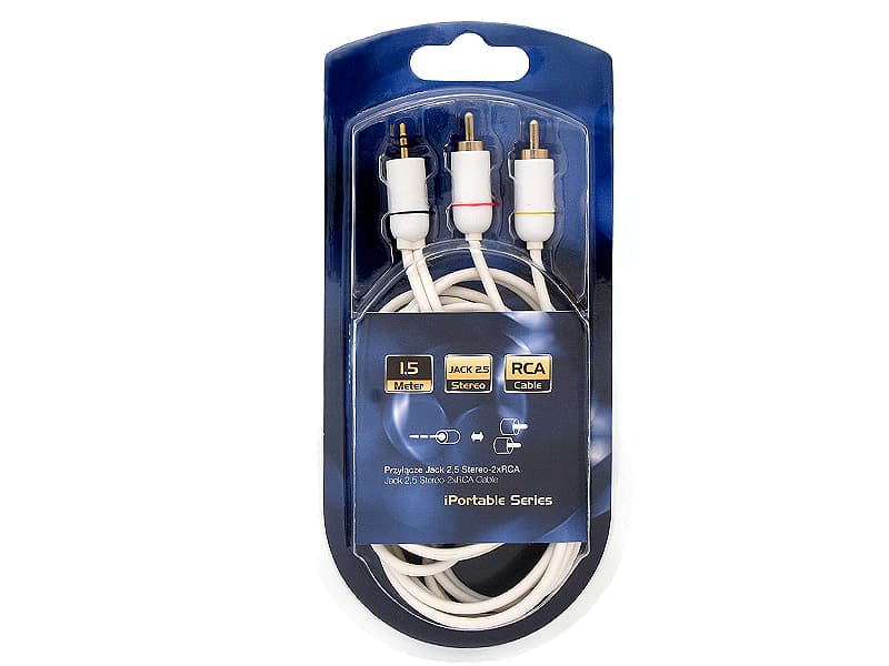 2,5mm Jack (stereo) na 2x RCA kabel, 1,5m