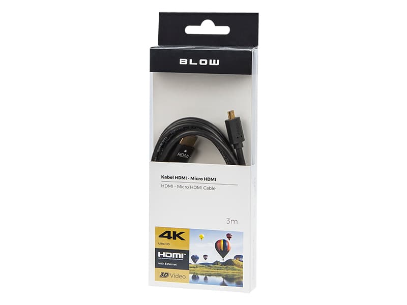 HDMI na Micro HDMI kabel Blow Professional 4K, 1.5m