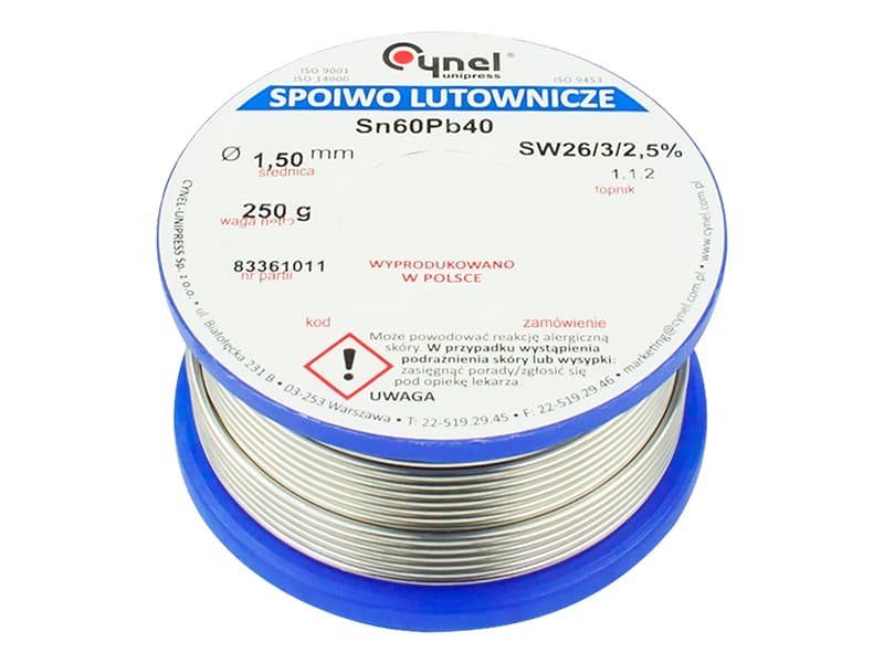 Blow kositer za lemljenje 1.50mm/250g (Sn60Pb40)