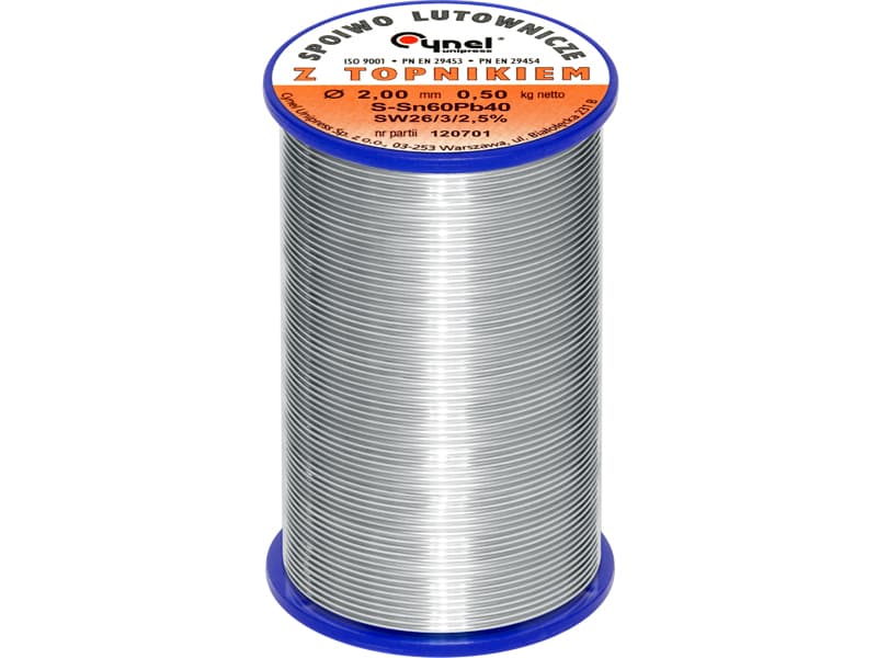 Blow 9630# Spajkalna kovina 2,00 mm, 500 g, LC60-SW26 Cynel