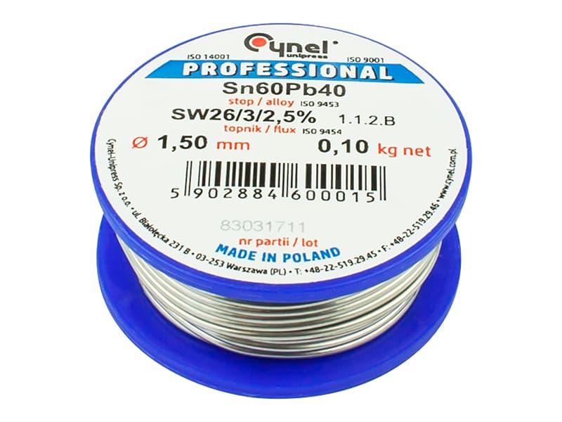 Blow 9634# Spajkalna kovina 1,50 mm, 100 g, LC60-FSW26 Cynel