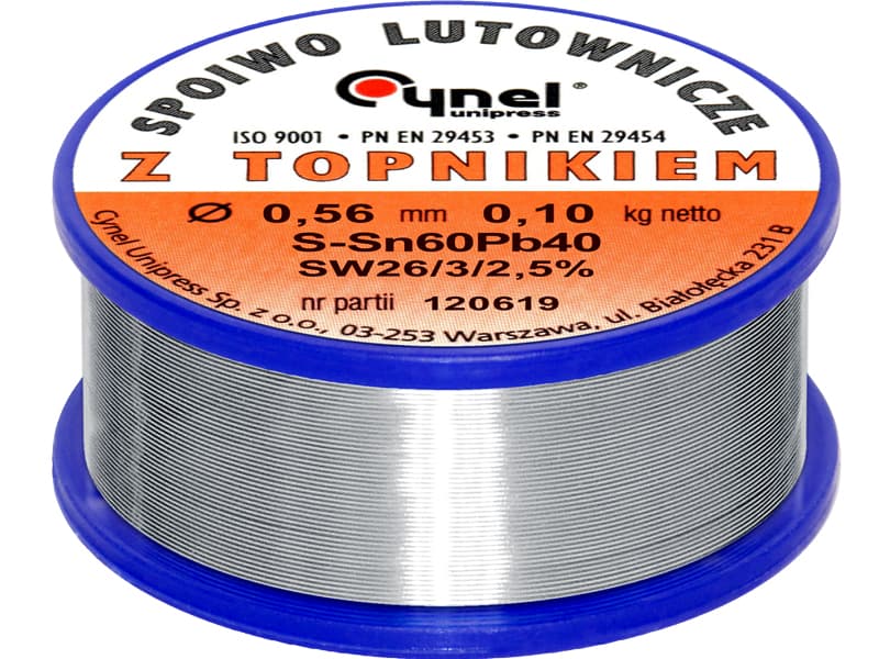 Cynel spajkalna žica LC60-FSW26, 0.56mm/100g