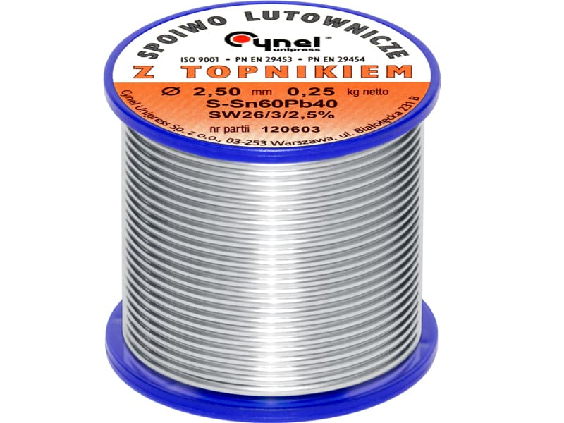 Blow 9645# Spajkalna kovina 2,50 mm, 250 g, LC60-SW26 Cynel