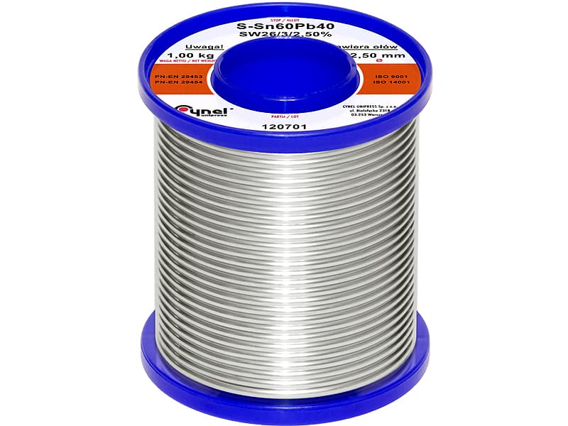 Blow 9646# Spajkalna kovina 2,50 mm, 1kg, LC60-SW26 Cynel
