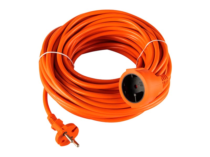 Blow Podaljšek 230V, 1x vtičnica, 50m, oranžen, 2x1,5mm²