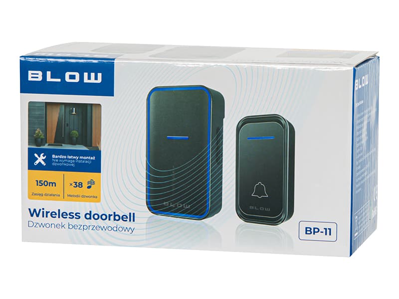 Blow Brezžični zvonec BP-11 (38 melodij, IP44) 5