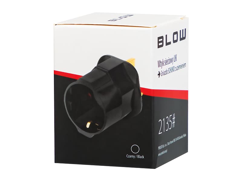 Potovalni adapter Blow UK/Schuko z vgrajenim varovalko 3