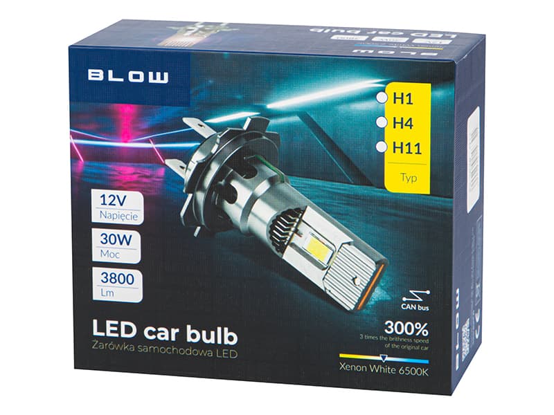 Avtomobilska LED žarnica Blow H1 12V/30W, 6500K, Canbus 3