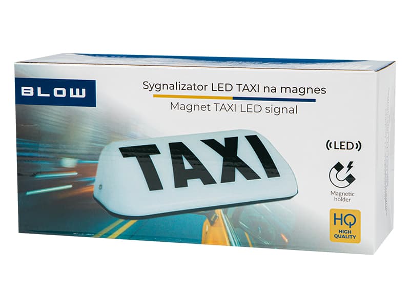 Znak (luč) taxi Blow LED, na magnet, 12V 4