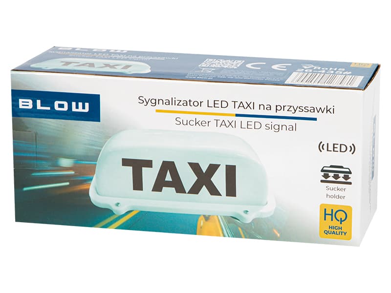 Znak (luč) taxi Blow LED, na prisesek, 12V 4