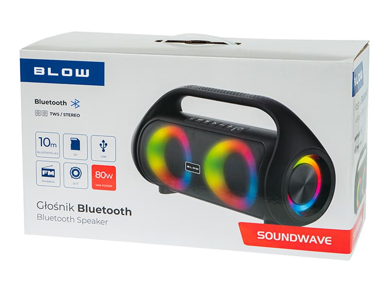 Blow Soundwave Bluetooth zvočnik z močjo 80W, IPX5 6