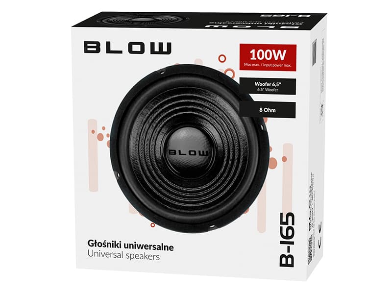 Avtomobilski zvočnik Blow B-165, 6.5", 8 ohm, 100W 3