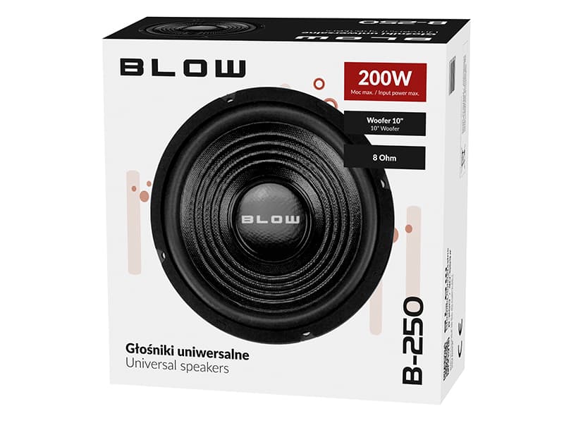Avtomobilski zvočnik Blow B-250, 10", 8 ohm, 200W 3