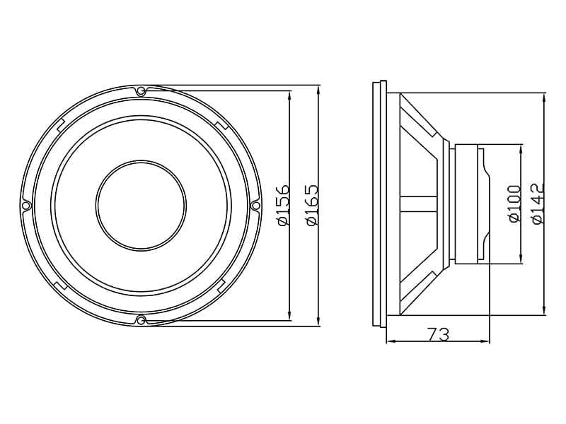 Blow A-165 6,5" Woofer avtomobilski zvočnik (8 ohm) 2