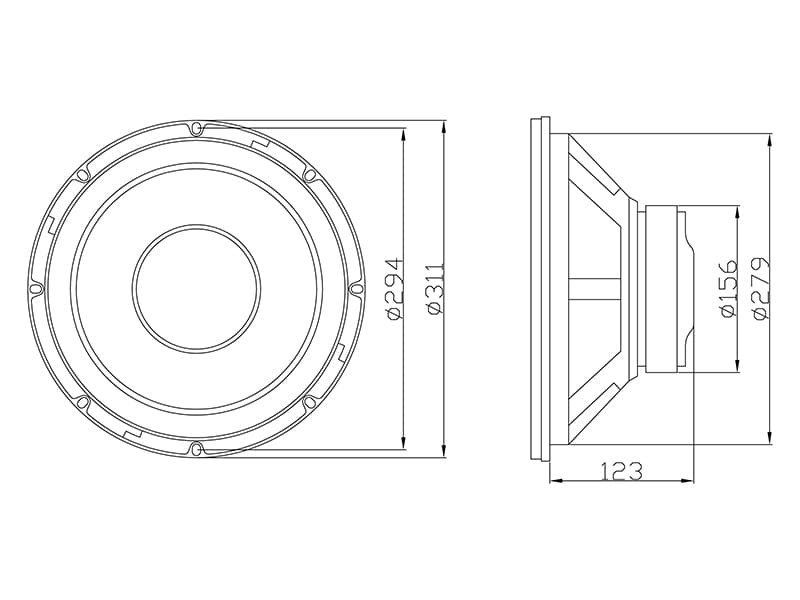 Blow A-300 12" subwoofer zvočnik, 500W, 8 Ohm 2