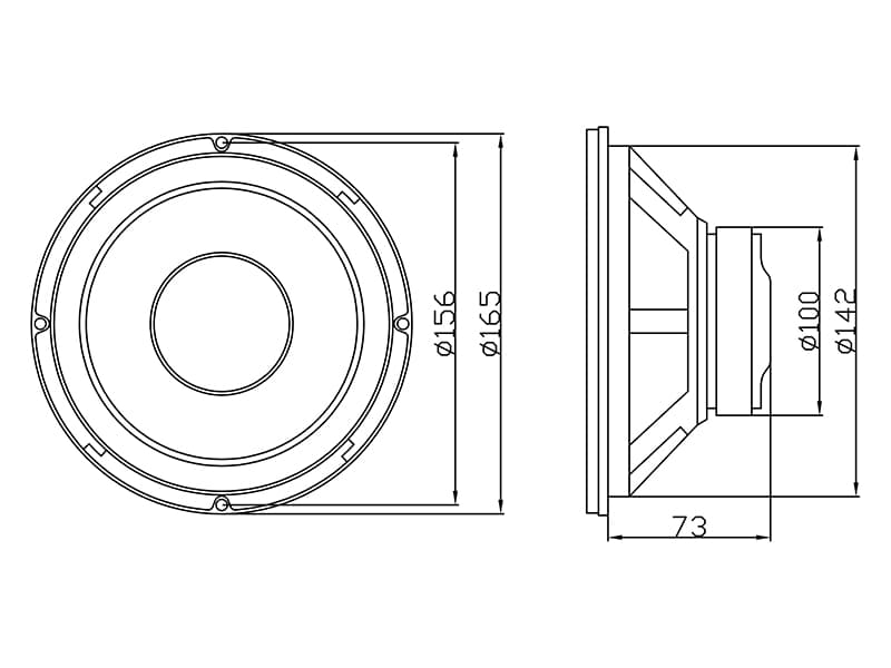 Blow A-165 6,5" Woofer avtomobilski zvočnik (4 ohm) 2