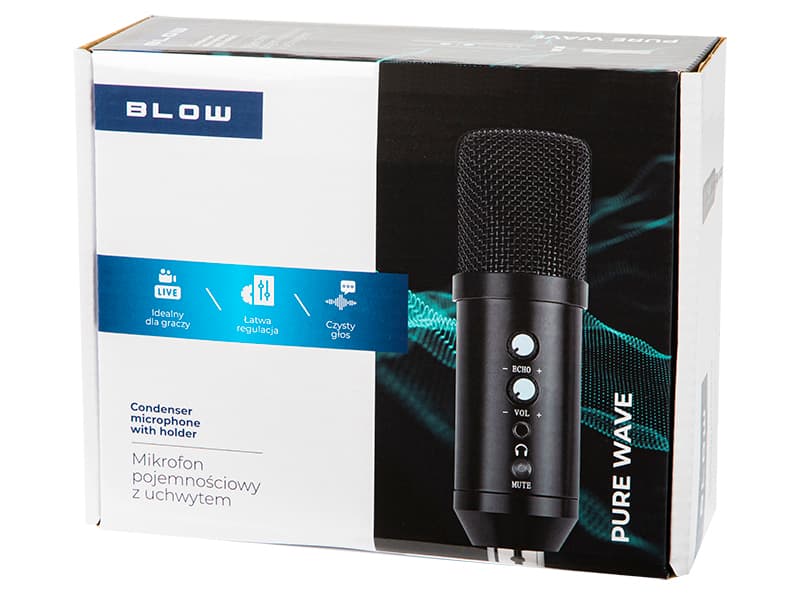 Blow Studijski mikrofon z tripodom, USB 3