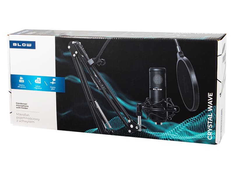 Blow Studijski mikrofon z nosilcem, USB 3