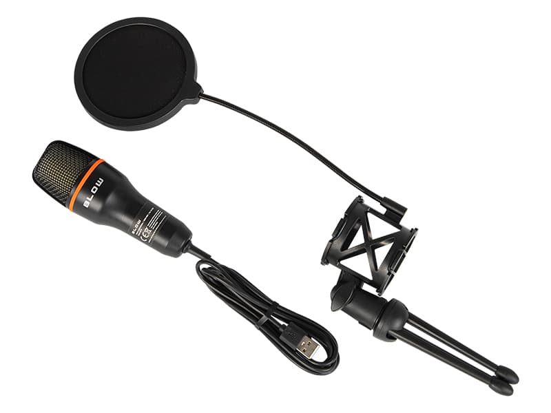 Mikrofon za snemanje Blow 33-053# s tripodom, USB 2