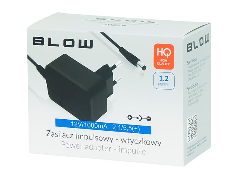 Napajalnik Blow IMPULSNI 12V/1000mA 2