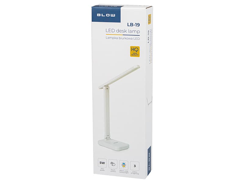 Blow LB-19 LED namizna svetilka z USB-C, bela 6
