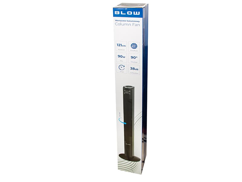 Blow XXL stolpni ventilator, 121cm, 90W, črn 8