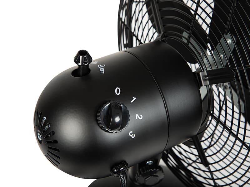 Namizni ventilator 30cm črn, kovinski 3