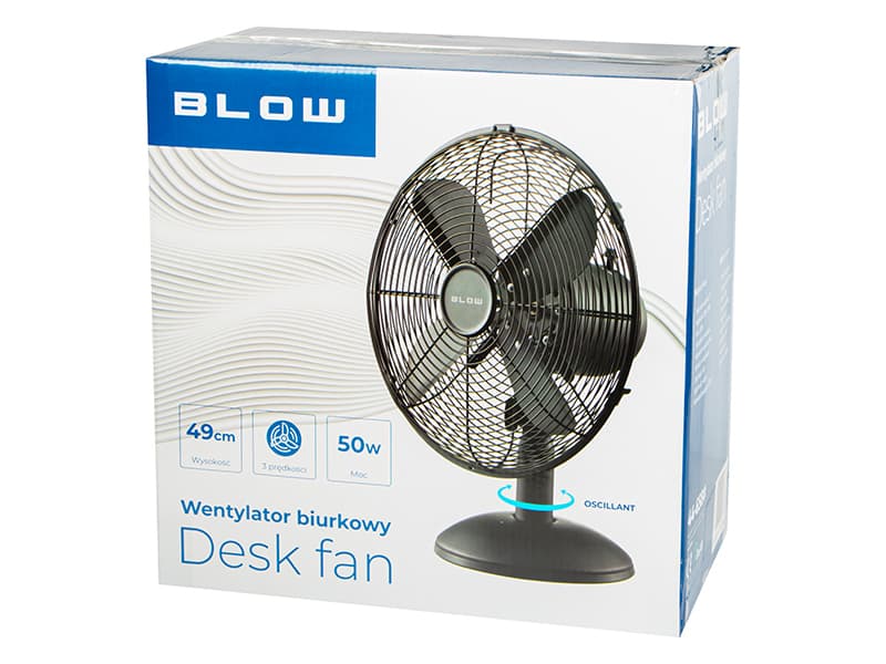 Namizni ventilator 30cm črn, kovinski 7