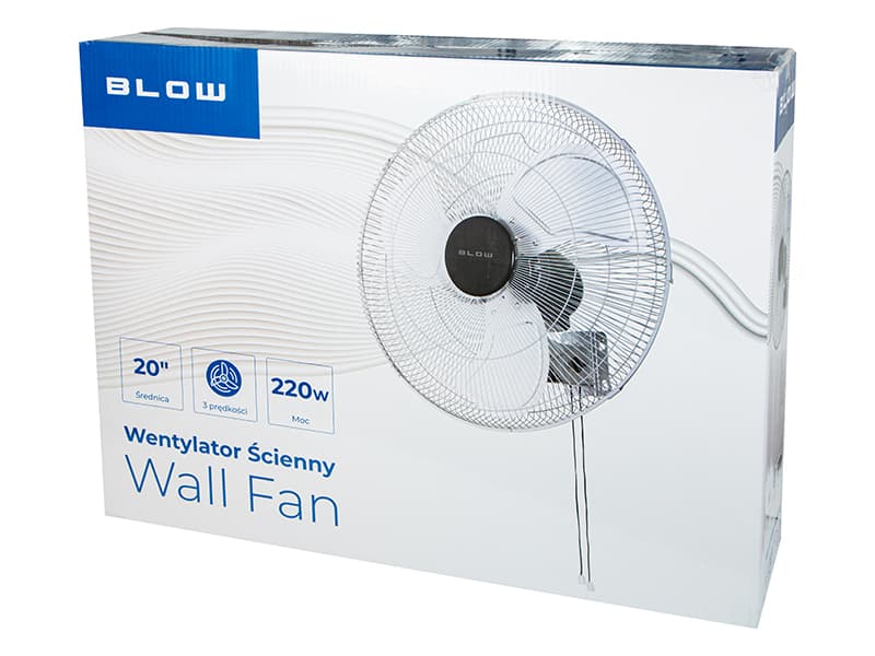 Blow Stenski ventilator 50 cm, 220W, srebrn 5