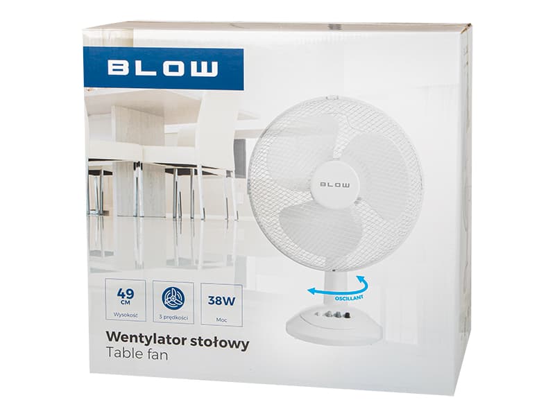 Namizni ventilator Blow 12"/30cm, 40W, bel 4
