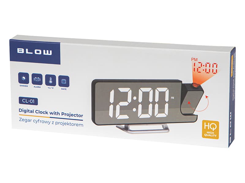 Digitalna ura z projektorjem Blow CL-01, črna 4