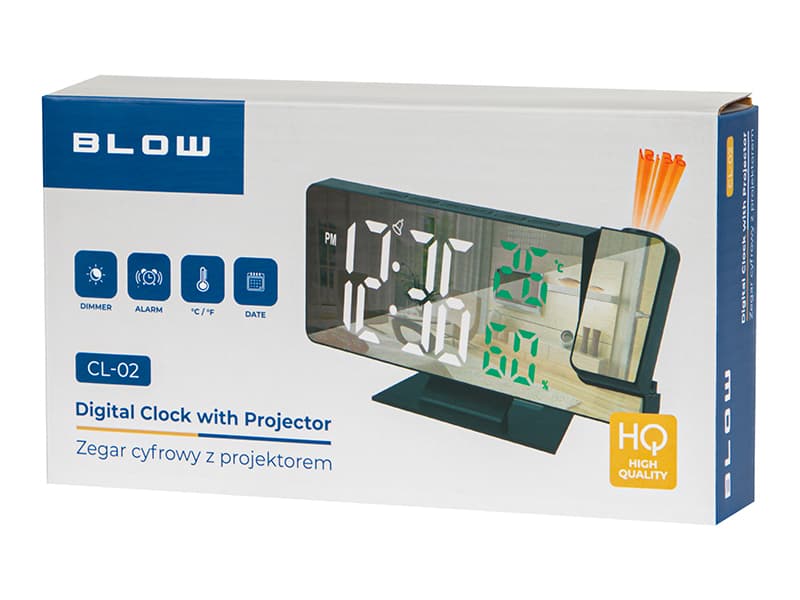 Digitalna ura z projektorjem Blow CL-02, termometer 5