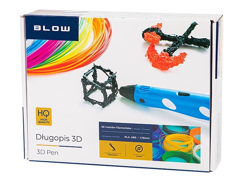3D pisalo BLOW (modro) + 65m filament 6