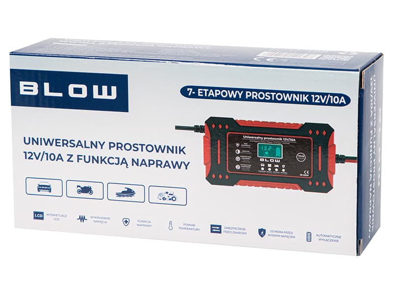 Avtomatski polnilnik akumulatorjev Blow 12V 10A z LCD 3